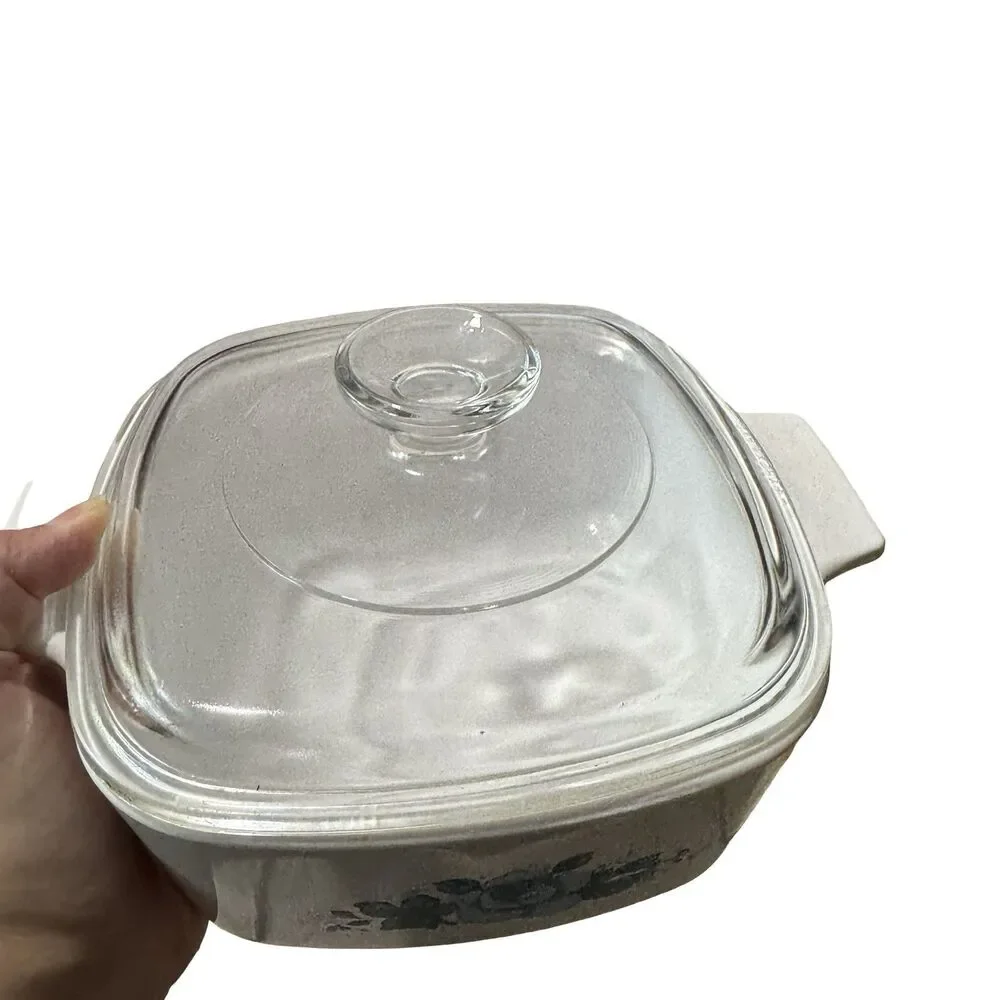 CorningWare Blue Velvet Rose 1.5L Covered Casserole Dish With Lid 9x7x3